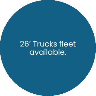 26’ Trucks fleet available. 26’ Trucks fleet available.